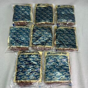 NOS Silkies Control Top Pantyhose Medium Honey Vintage Lot of 8 Nylon/Elastane